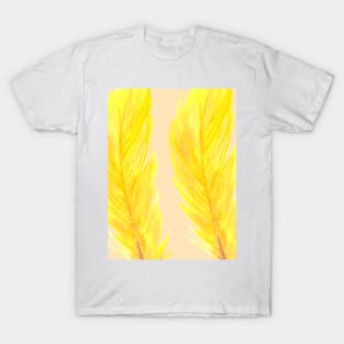 Boho golden feather pattern T-Shirt